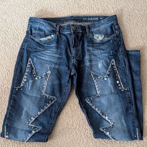 BLANK NYC Studded Lightening Bolt Jeans 32